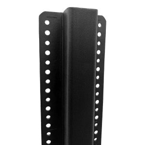 V3 1.6 in. x 3.6 in. x 8 ft. Black Flat Top Galvanized Steel Line Fence Post